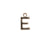 Alphabet Pendant, Letter "E" 8.5mm, Gold Plated (1 Piece)
