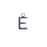 Alphabet Pendant, Letter "E" 8.5mm, Silver Plated (1 Piece)