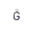 Alphabet Pendant, Letter "G" 8.5mm, Silver Plated (1 Piece)