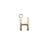 Alphabet Pendant, Letter "H" 8.5mm, Gold Plated (1 Piece)