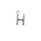 Alphabet Pendant, Letter "H" 8.5mm, Silver Plated (1 Piece)