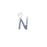 Alphabet Pendant, Letter "N" 8.5mm, Silver Plated (1 Piece)