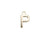 Alphabet Pendant, Letter "P" 8.5mm, Gold Plated (1 Piece)
