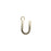 Alphabet Pendant, Letter "U" 8.5mm, Gold Plated (1 Piece)