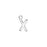 Alphabet Pendant, Letter "X" 8.5mm, Silver Plated (1 Piece)