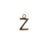 Alphabet Pendant, Letter "Z" 8.5mm, Gold Plated (1 Piece)