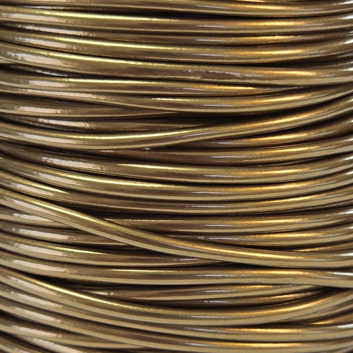 Leather Cord USA Metallic Guariya Round Leather Cord, 1.5mm (Yard)