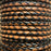 Leather Cord USA Brown Black Braided Bolo Leather Cord, 4mm (Yard)