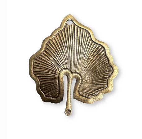 Vintaj Natural Brass Botanical Leaf Charm 26x22mm