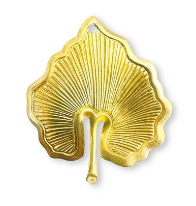 Vintaj Solid Brass Botanical Leaf Charm 26x22mm