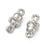 304 Stainless Steel Mini Skull Connector 9.5x4.5mm (4 Pieces)