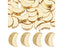 18K Gold-Plated Brass Moon Bead 8x5mm (10 Pieces)