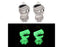 Platinum-Finish Glow-in-the-Dark Mummy Enamel Charm 22x12mm