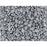 Czech Glass Mini GemDuo, 2-Hole Diamond Shaped Beads 6x4mm, Matte - Metallic Silver (2.5" Tube)