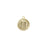 Charm, Round with Gift and Bow 15x13mm, Gold Plated (1 Piece)