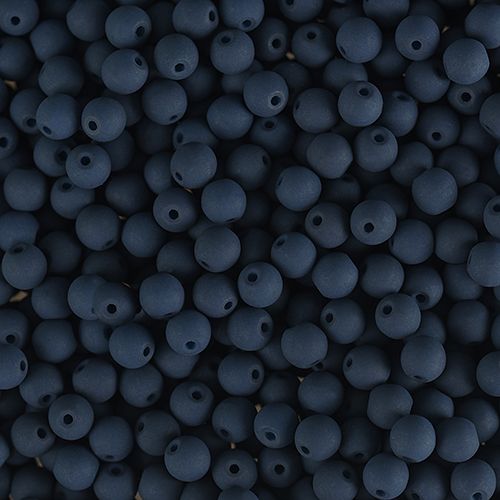 PRECIOSA Czech Glass Bead Strand 4mm, Velvet Black