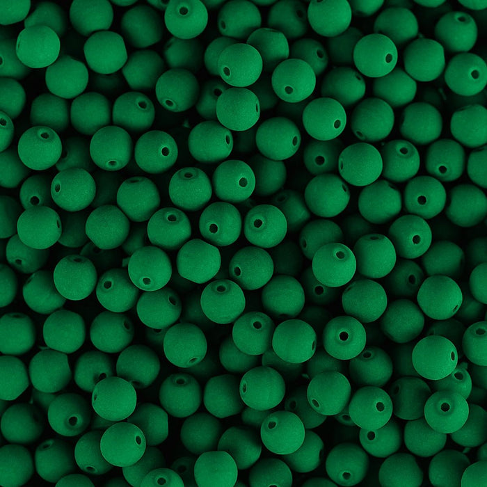 PRECIOSA Czech Glass Bead Strand 4mm, Velvet Irish Green