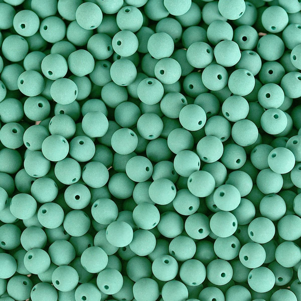 PRECIOSA Czech Glass Bead Strand 4mm, Velvet Soft Turquoise