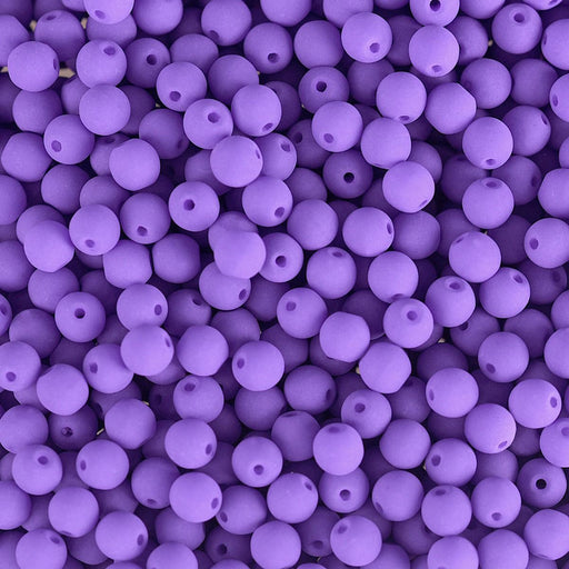 PRECIOSA Czech Glass Bead Strand 4mm, Velvet Soft Violet