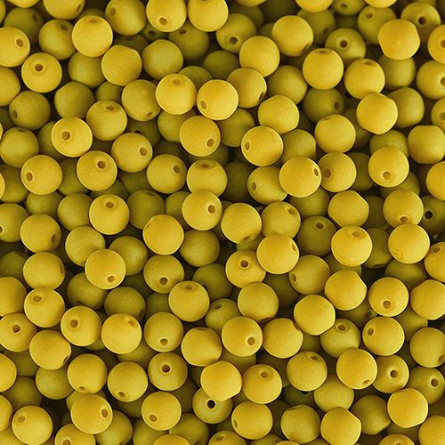 PRECIOSA Czech Glass Bead Strand 4mm, Velvet Yellow Green