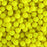 PRECIOSA Czech Glass Bead Strand 6mm, Velvet Neon Yellow