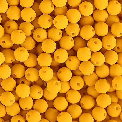 PRECIOSA Czech Glass Bead Strand 6mm, Velvet Sunflower