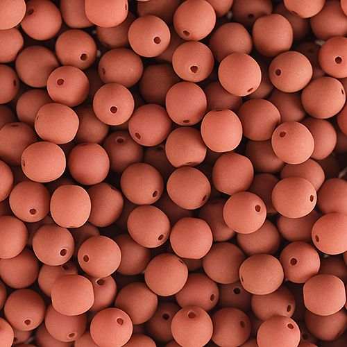 PRECIOSA Czech Glass Bead Strand 6mm, Velvet Terracotta