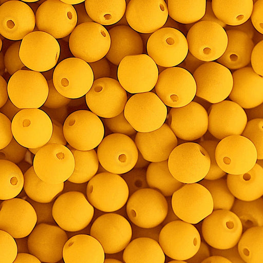 PRECIOSA Czech Glass Bead Strand 8mm, Velvet Sunflower