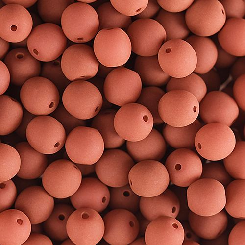 PRECIOSA Czech Glass Bead Strand 8mm, Velvet Terracotta