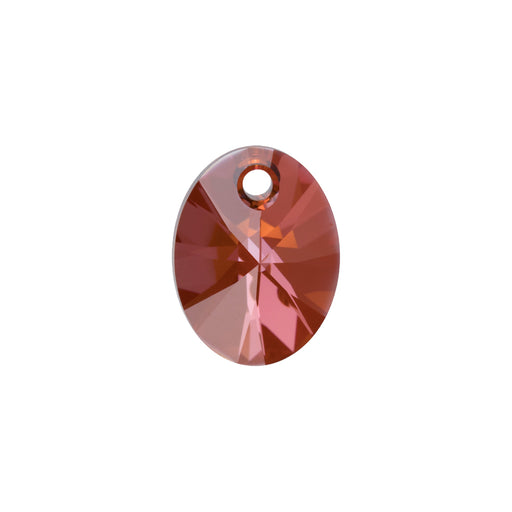 PRESTIGE Crystal, #6028 Oval Pendant 12mm, Crystal Red Magma (1 Piece)
