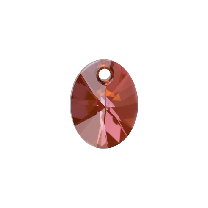 PRESTIGE Crystal, #6028 Oval Pendant 12mm, Crystal Red Magma (1 Piece)