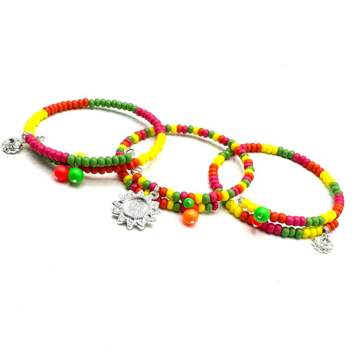 Flower Power Memory Wire Trio