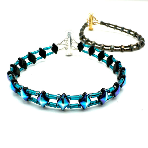 Two-Hole & Bugle Bead Bracelets