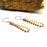 Simple Wire Wrapped Rhinestone Cup Chain Earrings