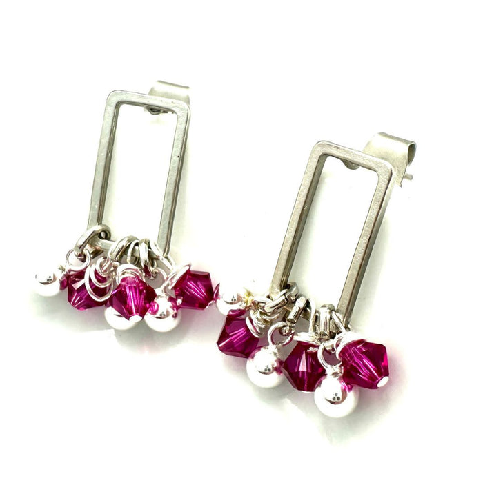 Rectangle Earring Post & Drop Earrings