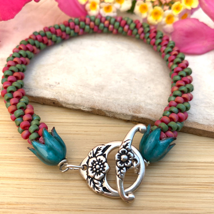 Retired - Colorful Garden Kumihimo Bracelet