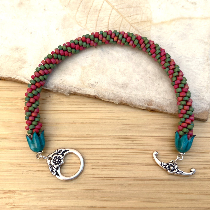 Retired - Colorful Garden Kumihimo Bracelet