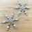 Set of 2 Pearl and Crystal Snowflake Ornaments