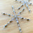 Set of 2 Crystal and Czech Glass Beaded Snowflake Ornaments