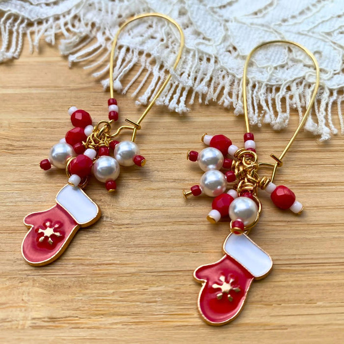 Peppermint Mittens Earrings
