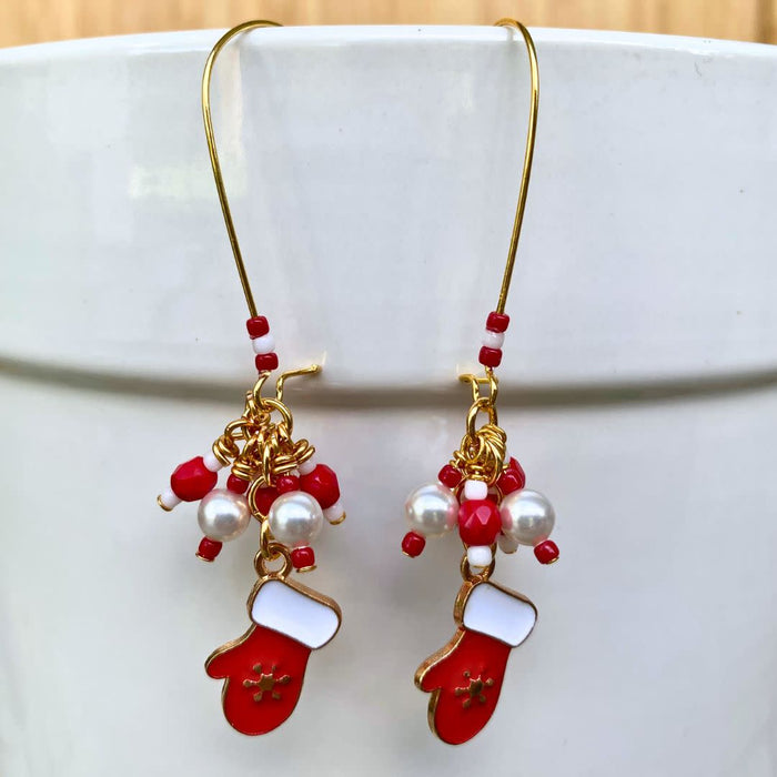 Peppermint Mittens Earrings