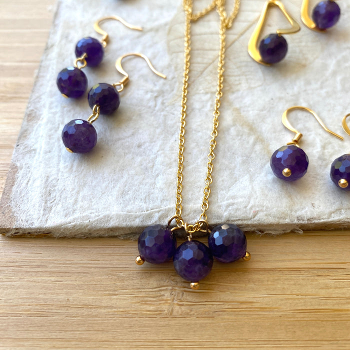 Set of 6 Amethyst Gemstone Jewelry Projects