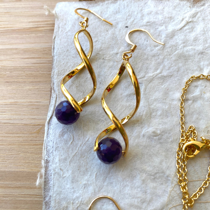 Set of 6 Amethyst Gemstone Jewelry Projects