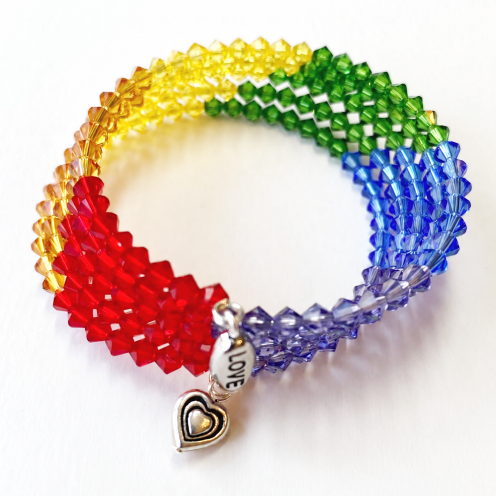 Swarovski® Crystal Rainbow Memory Wire Bracelet (Reboot)