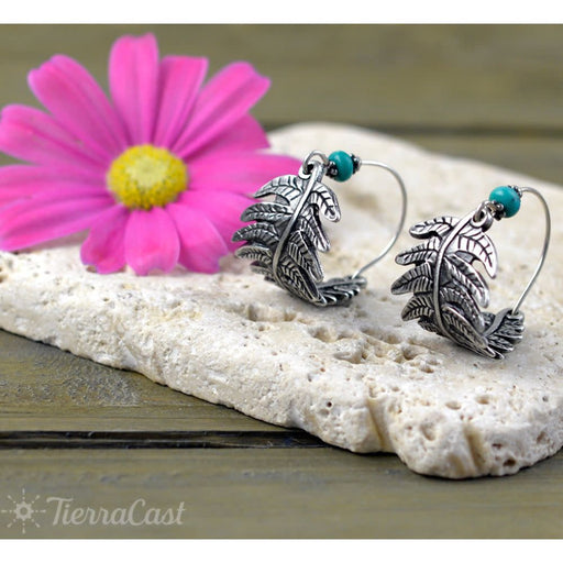 Fern Hoop Earrings