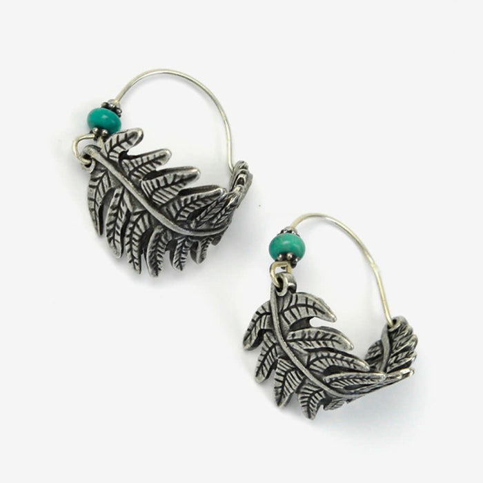 Fern Hoop Earrings