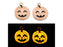 Golden Glow-in-the-Dark Pumpkin Enamel Charm 19.5x16mm