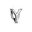 Regaliz Alphabet Slider Bead, for 10mm Flat Leather Cord Letter 'Y', Silver Plated (1 Piece)