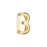 Regaliz Number Slider Bead, for 10mm Flat Leather Cord Number '3', Gold Plated (1 Piece)