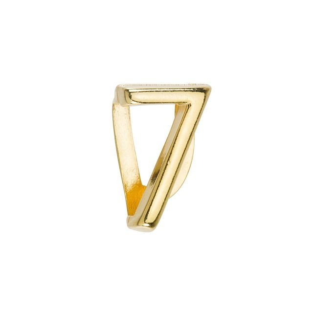 Regaliz Number Slider Bead, for 10mm Flat Leather Cord Number '7', Gold Plated (1 Piece)